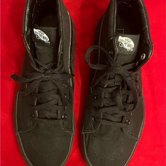Vans Triple Black High-Top Sneakers M9.5 W11 - Picture 2 of 5